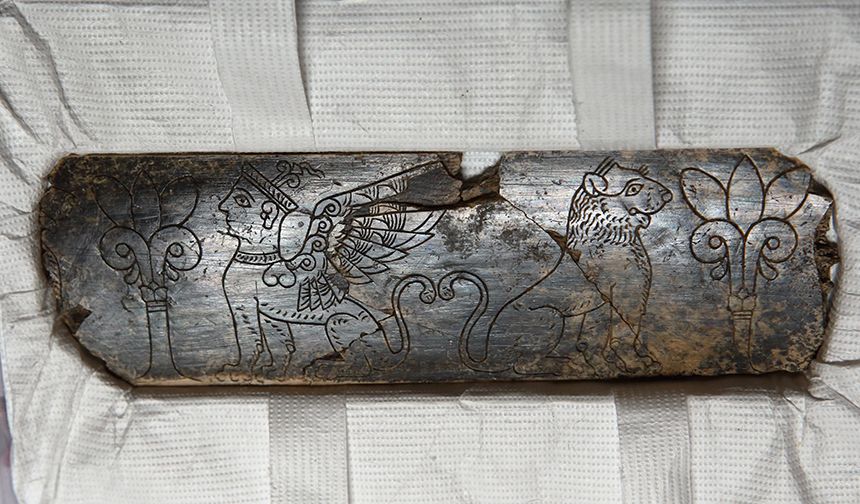 Çorum'da tarihi keşif: 2 bin 800 yıllık fil dişi süsleme bulundu