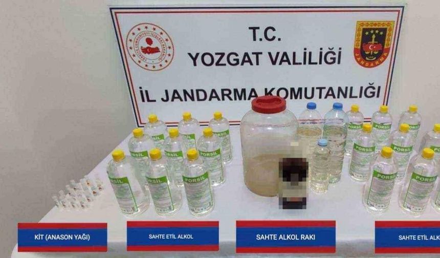 Yozgat’ta sahte içki operasyonunda 1 kişi gözaltına alındı