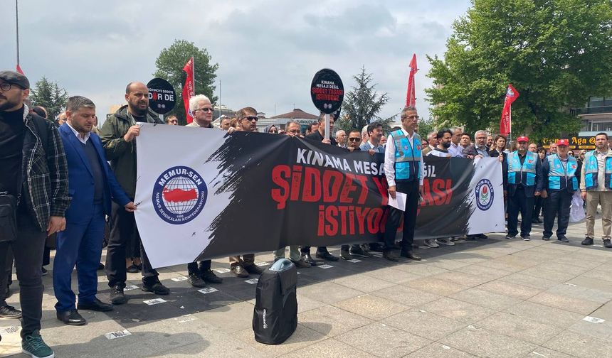 Sakarya ve çevre illerde eğitim sendikaları okul müdürünün öldürülmesini protesto etti