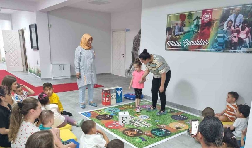 Odunpazarı Belediyesi Ahmet Ara Engelsiz Kreşte çocuklara sıfır atık ve dönüşüm anlatıldı