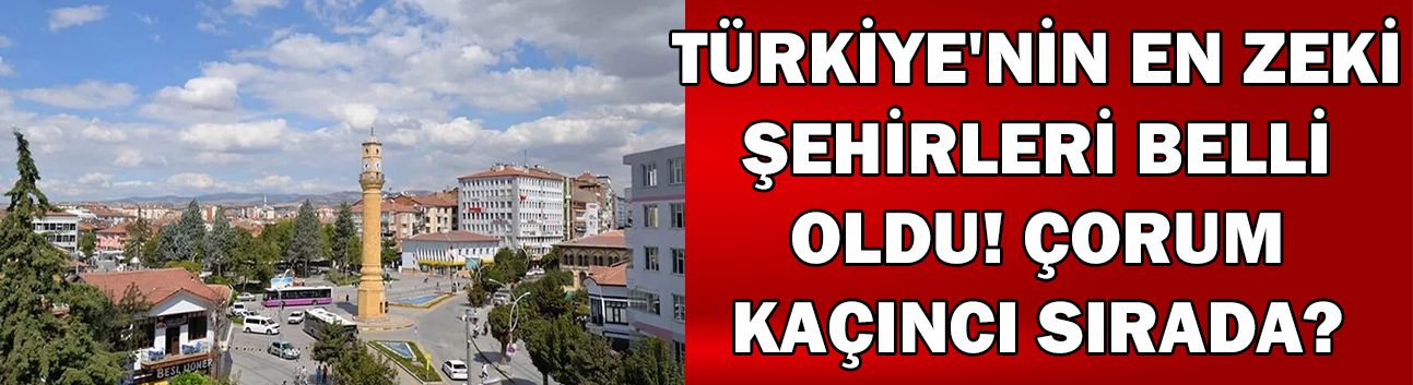 Türkiye'nin en zeki şehirleri belli oldu! Çorum kaçıncı sırada?