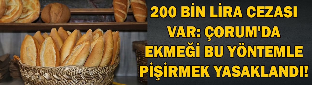 200 bin lira cezası var: Çorum'da ekmeği bu yöntemle pişirmek yasaklandı!